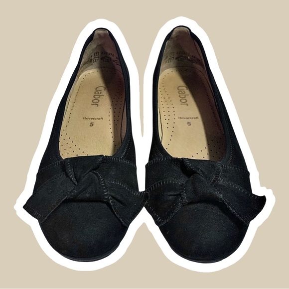 GABOR redshank bow suede ballet flats - Picture 4 of 10